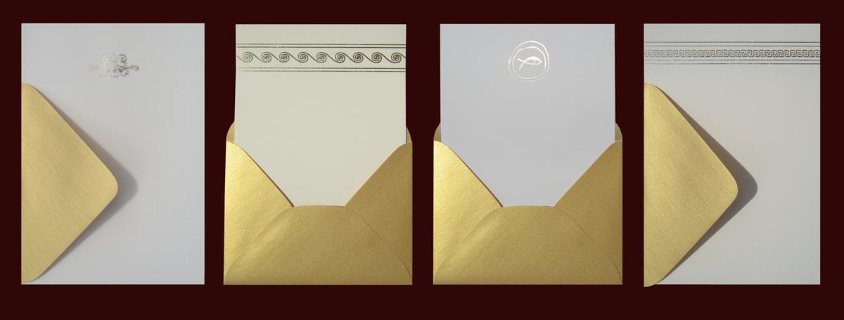 Enveloppes A5 | 3 enveloppes et 3 cartes gaufrées